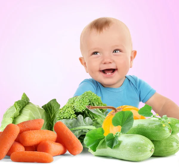 Baby and vegetable mix — Stock Photo, Image