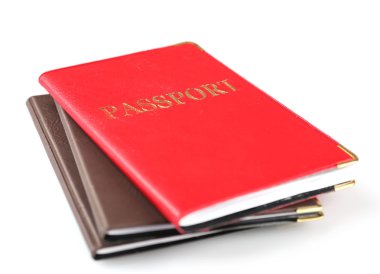 beyaz izole Pasaportlar