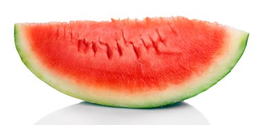 dilim karpuz üzerinde beyaz izole