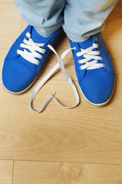 A gumi cipő női láb — Stock Fotó