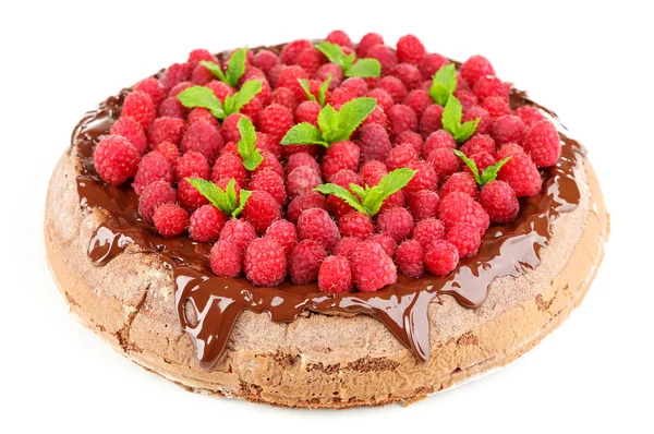 Torta con glassa al cioccolato — Foto Stock