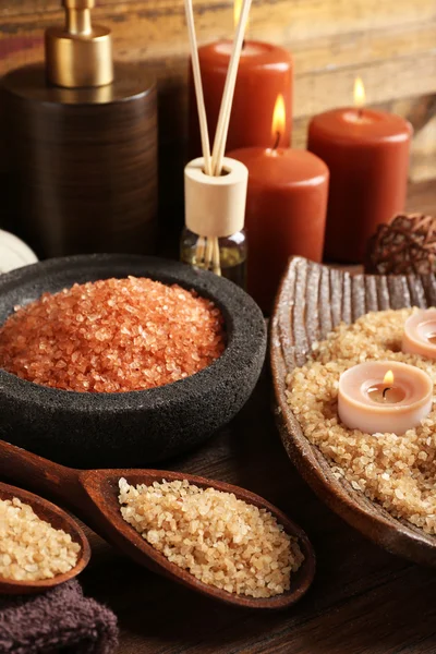 Beautiful spa composition on table close up — Stock Photo, Image