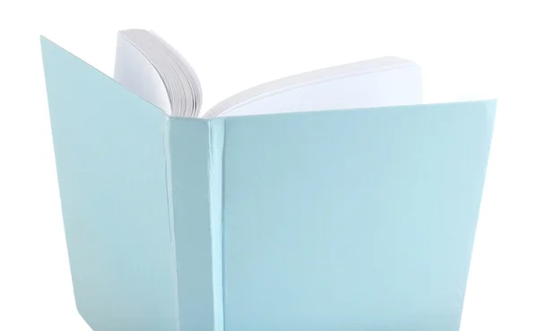 Libro aperto isolato su bianco — Foto Stock