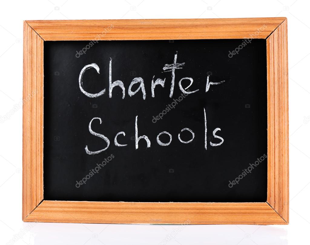 Charter Schools written on chalkboard