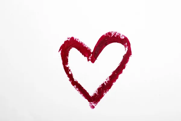 Red Painted heart — Stock Photo, Image