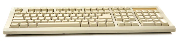 Teclado antigo isolado em branco — Fotografia de Stock