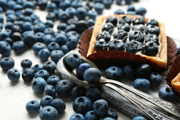 Gourmet fresh blueberry tart — Zdjęcie stockowe