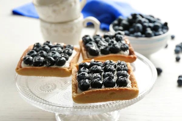 Gourmet frische Blaubeertorten — Stockfoto