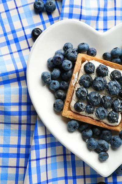 Gourmet fresh blueberry tart — 图库照片