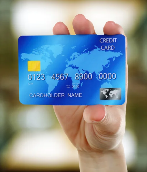 Cartes de crédit à main — Photo