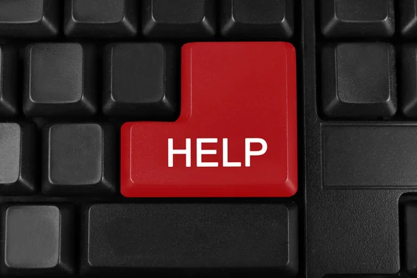 Закройте кнопку HELP на клавиатуре — стоковое фото