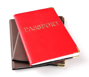 beyaz izole Pasaportlar