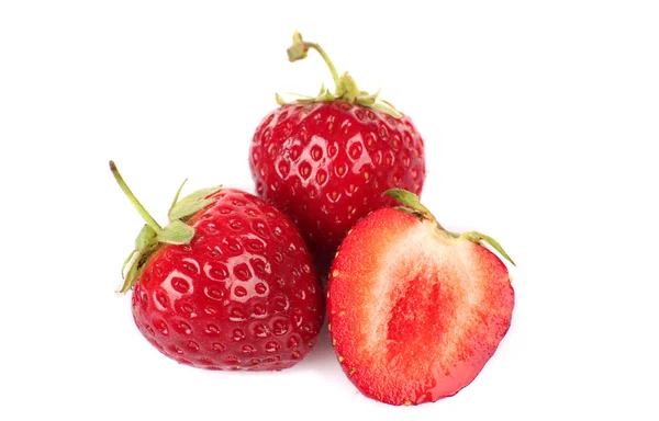 Fresh strawberries isolated on white — Stock Photo, Image