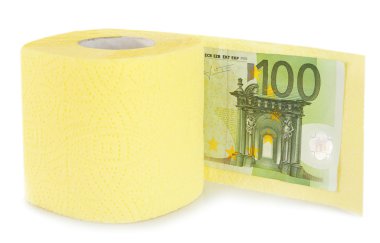 tuvalet kağıdı ve euro banknot
