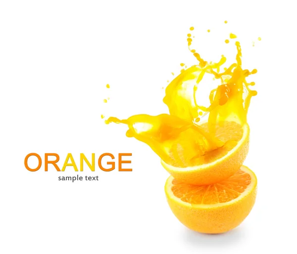 Jus d'orange spatten — Stockfoto