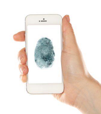 Smartphone ekranda parmak izi