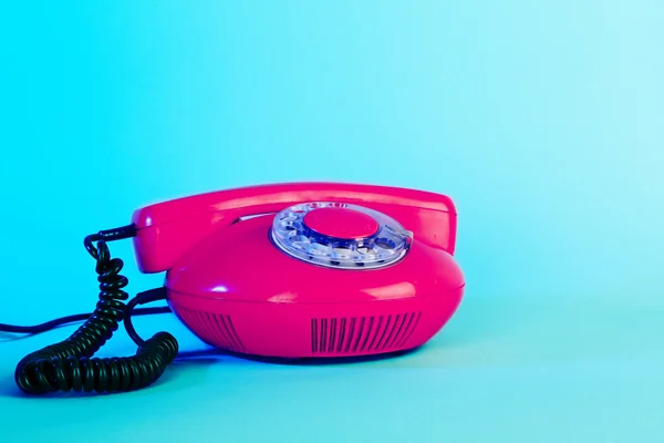 Old red disk phone — Stock Photo, Image