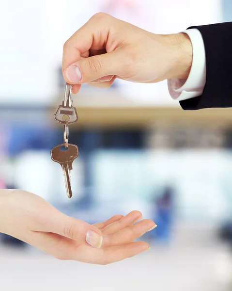 Car Keys in hands — Stock Photo, Image