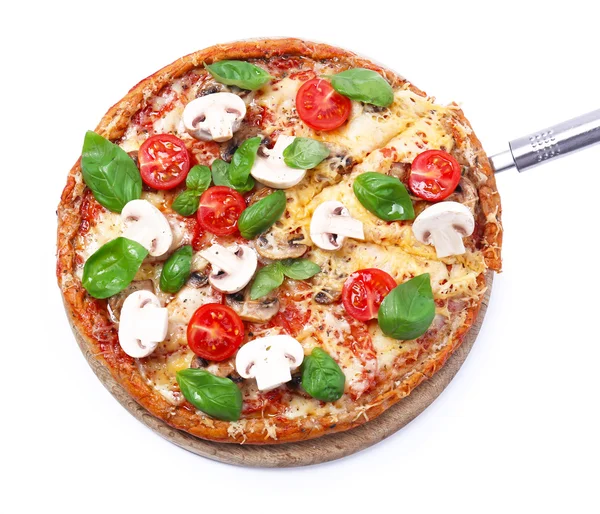 Maukas pizza vihanneksia — kuvapankkivalokuva