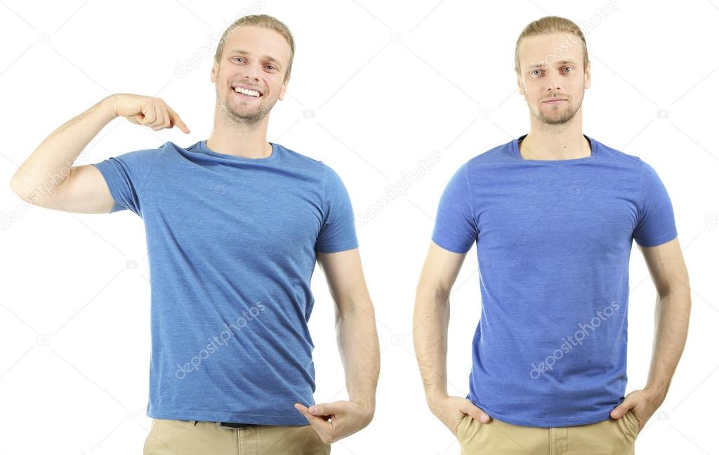 T-shirt on young man 