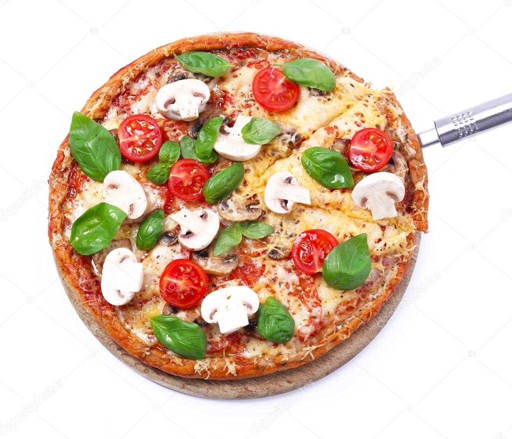 Tasty pizza with vegetables