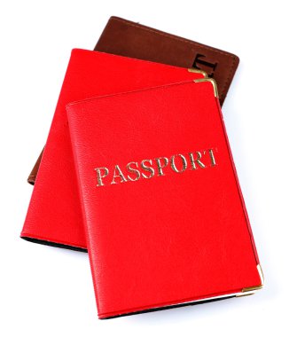 beyaz izole Pasaportlar