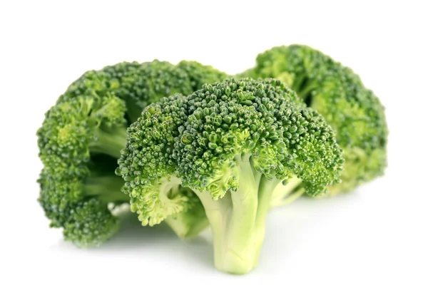 Brocoli frais isolé sur blanc — Photo