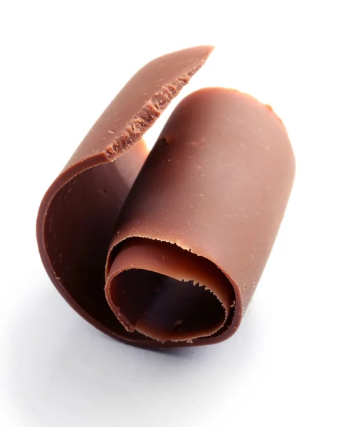 Curl de chocolate aislado en blanco —  Fotos de Stock