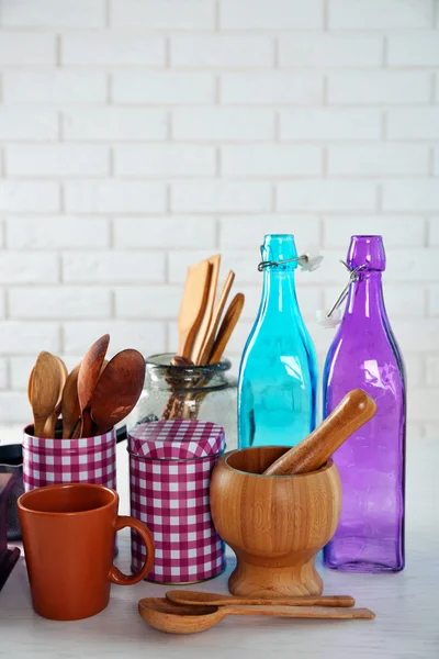 Composition with different utensils — Stock Photo, Image