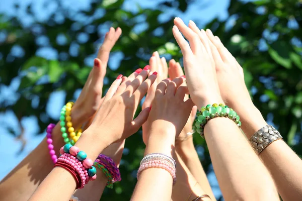 Young people hands — Stock Photo, Image