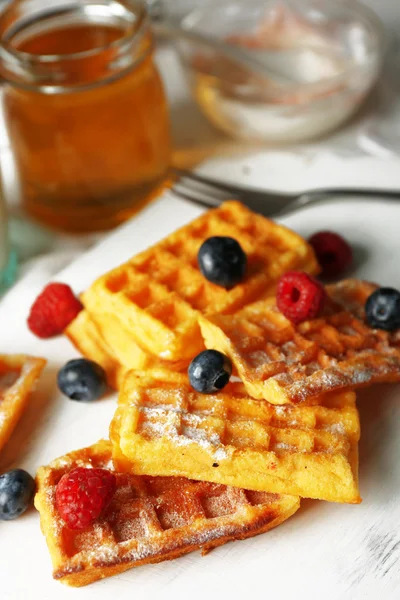 Sweet homemade waffles — Stock Photo, Image