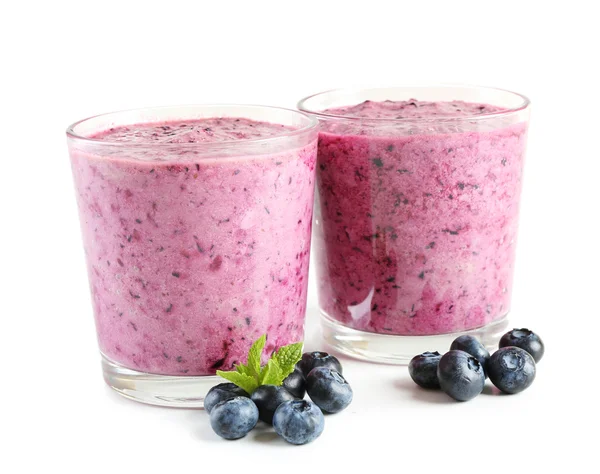 Glas Blaubeer-Smoothie — Stockfoto