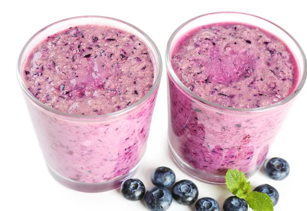 Glas Blaubeer-Smoothie — Stockfoto