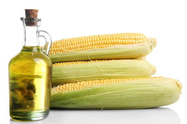 Fresh corn with oil — Stock Photo, Image