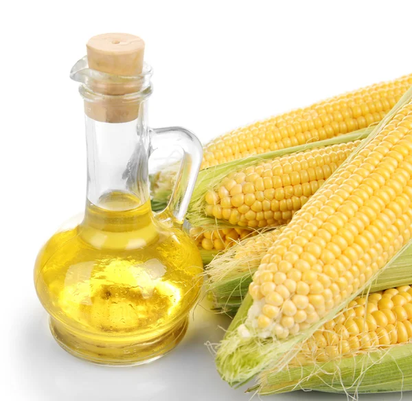Fresh corn with oil — Stock Photo, Image