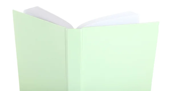 Açılmış kitap beyaz üzerine izole edilmiş — Stok fotoğraf