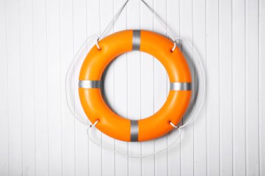 Lifebuoy ahşap duvar