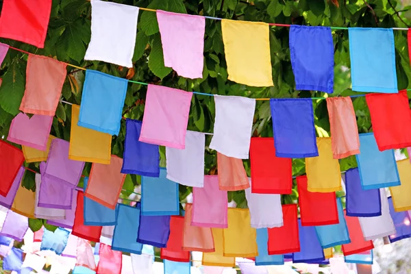 Festive Flags Street — Stock Photo, Image