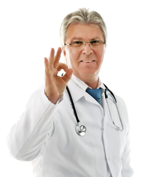 Doctor Mostrando OK señal — Foto de Stock
