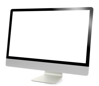 modern bilgisayar üzerinde beyaz izole