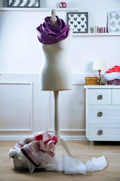 Mannequin with cloth in room — Stock Photo, Image