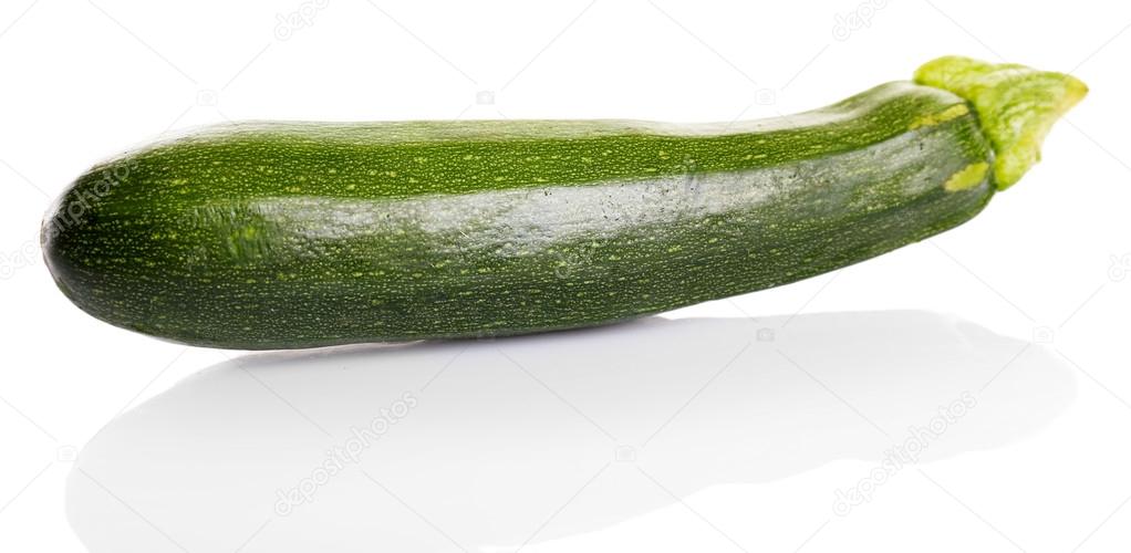 Fresh zucchini isolated on white