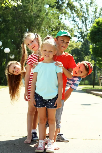 Happy active children in park — Stock Photo, Image