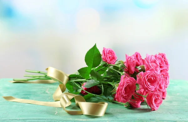 Beautiful roses on bright background — Stock Photo, Image