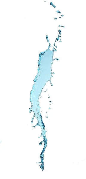 Water spatten geïsoleerd op wit — Stockfoto