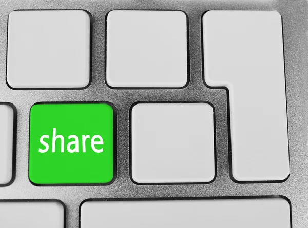 Close up of Share keyboard button — Stock Photo, Image