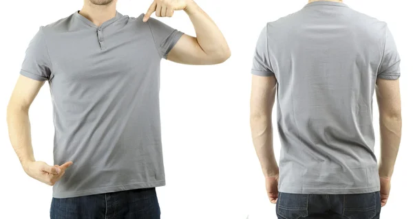 T-shirt op jonge man — Stockfoto