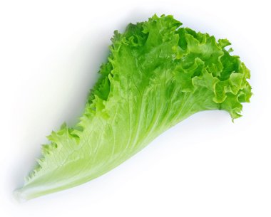 Beyaz üzerinde taze marul.