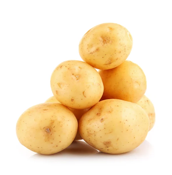 年轻土豆上白色隔离 — 图库照片