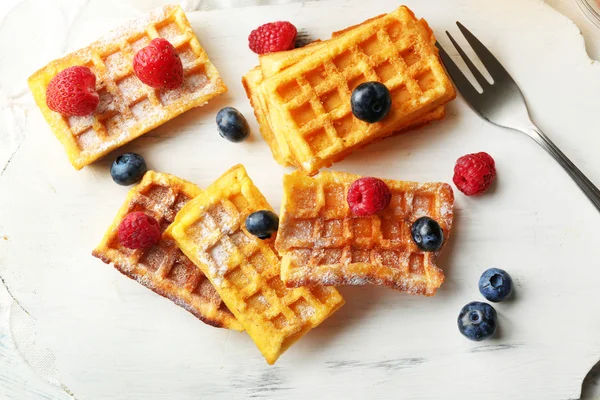 Doces waffles caseiros — Fotografia de Stock